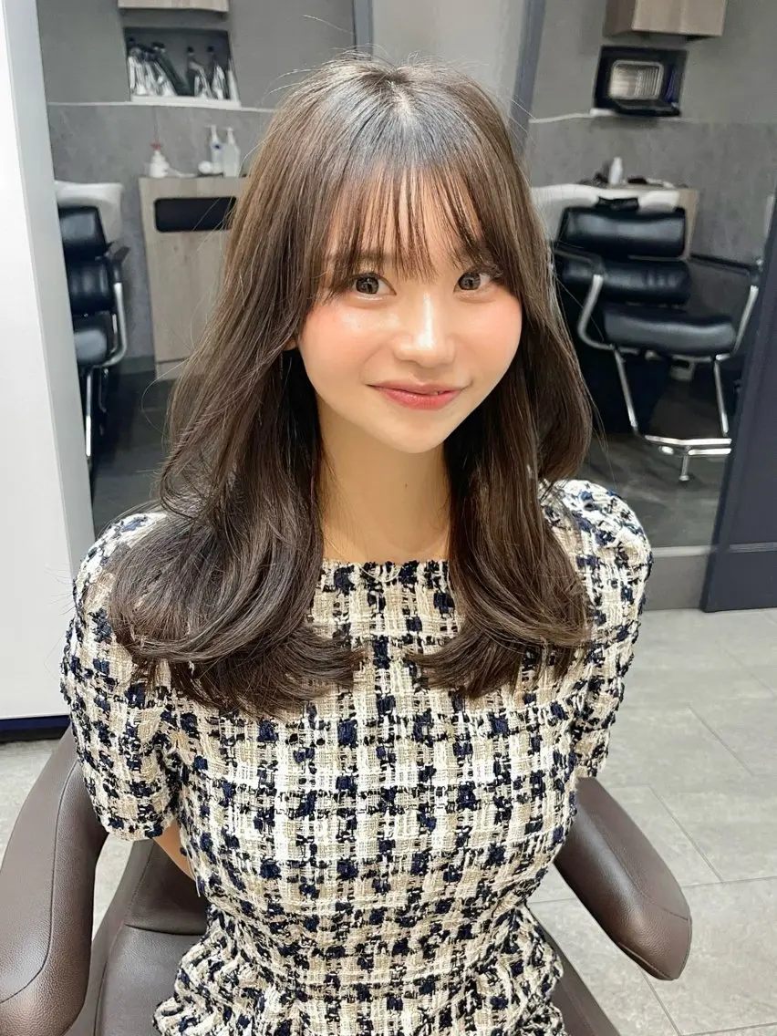 セミロング 韓国風レイヤー ショート/犬塚 優介のヘアスタイル