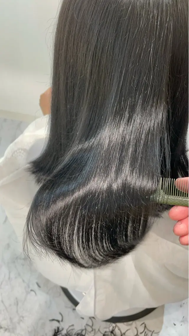 ミディアム カラー ヘアアレンジ トリートメント 具志堅 良のヘアスタイル