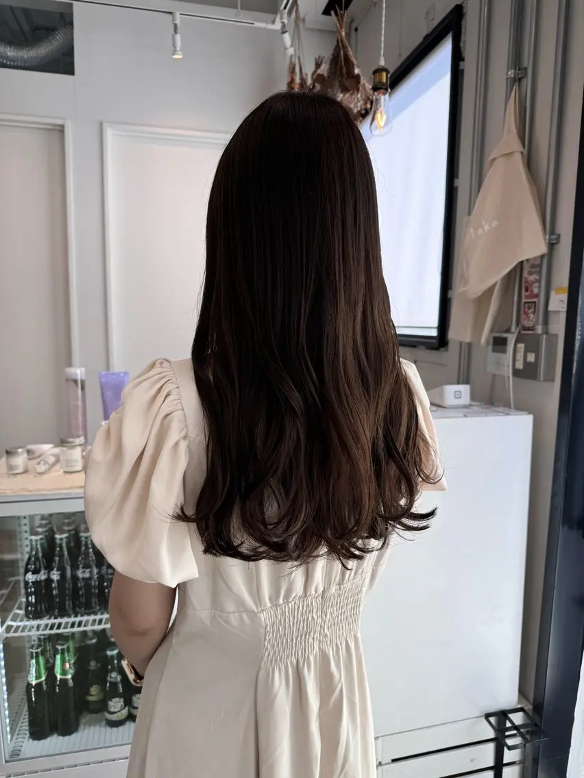 ロング カラー カット ヘアカラー トリートメント 松坂 真衣のヘアスタイル
