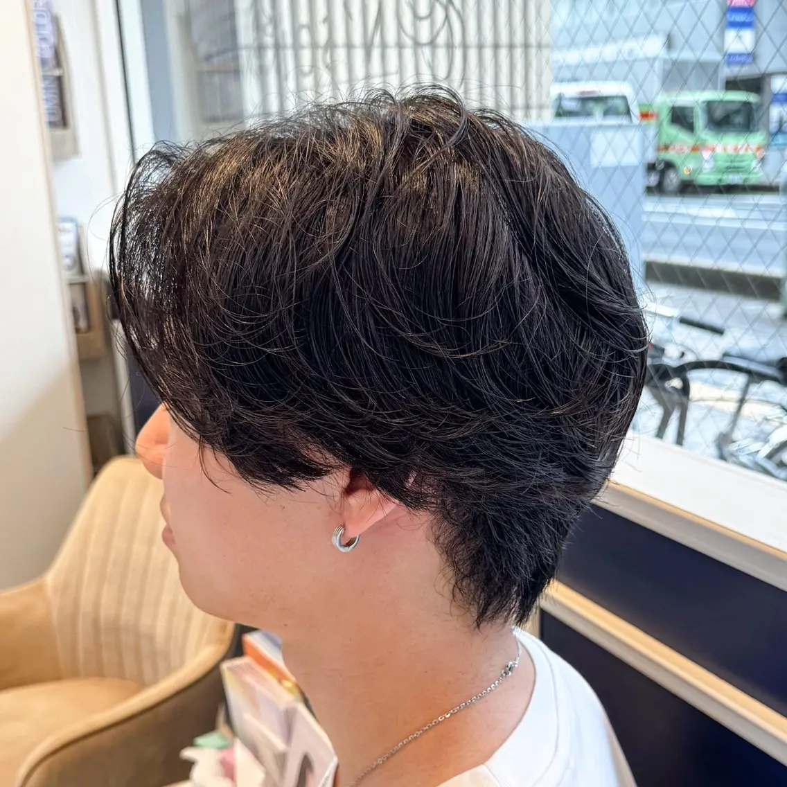 ショート パーマ メンズ メンズパーマ ニュアンスパーマ 吉田 新平のヘアスタイル