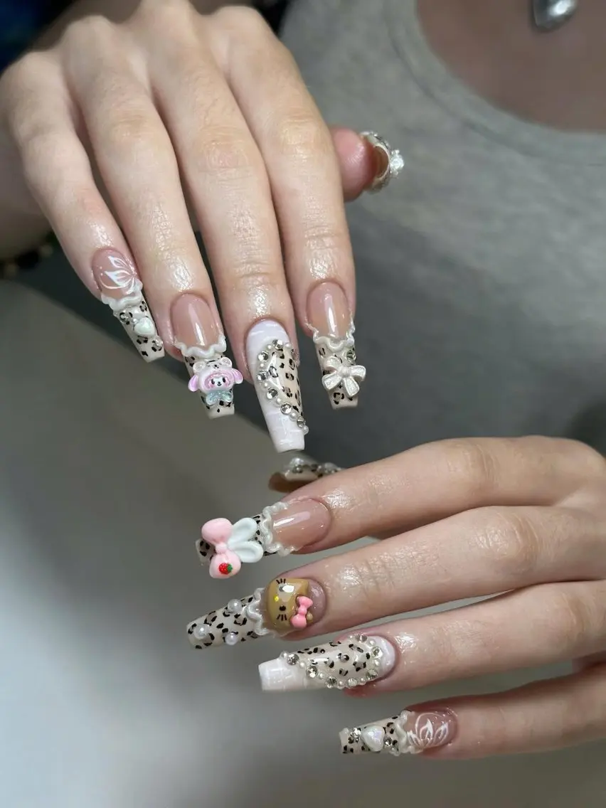 ネイル アートネイル ガーリー 韓国ネイル 持ち込み ニュアンスネイル Rin Nail 新大久保店のネイルデザイン