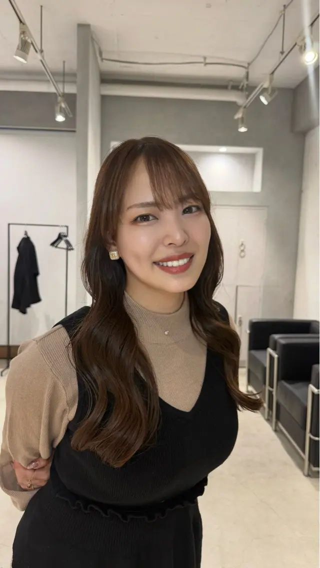 カラー ヘアカラー トリートメント あんな🦋レイヤー カット/透明感カラーのヘアスタイル