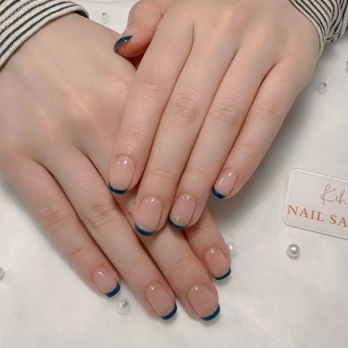 ネイル アートネイル フレンチネイル ジェルネイル グラデーション 韓国ネイル ハンドネイル ハンドケア さくら💮💮 【オフ無料】のネイルデザイン