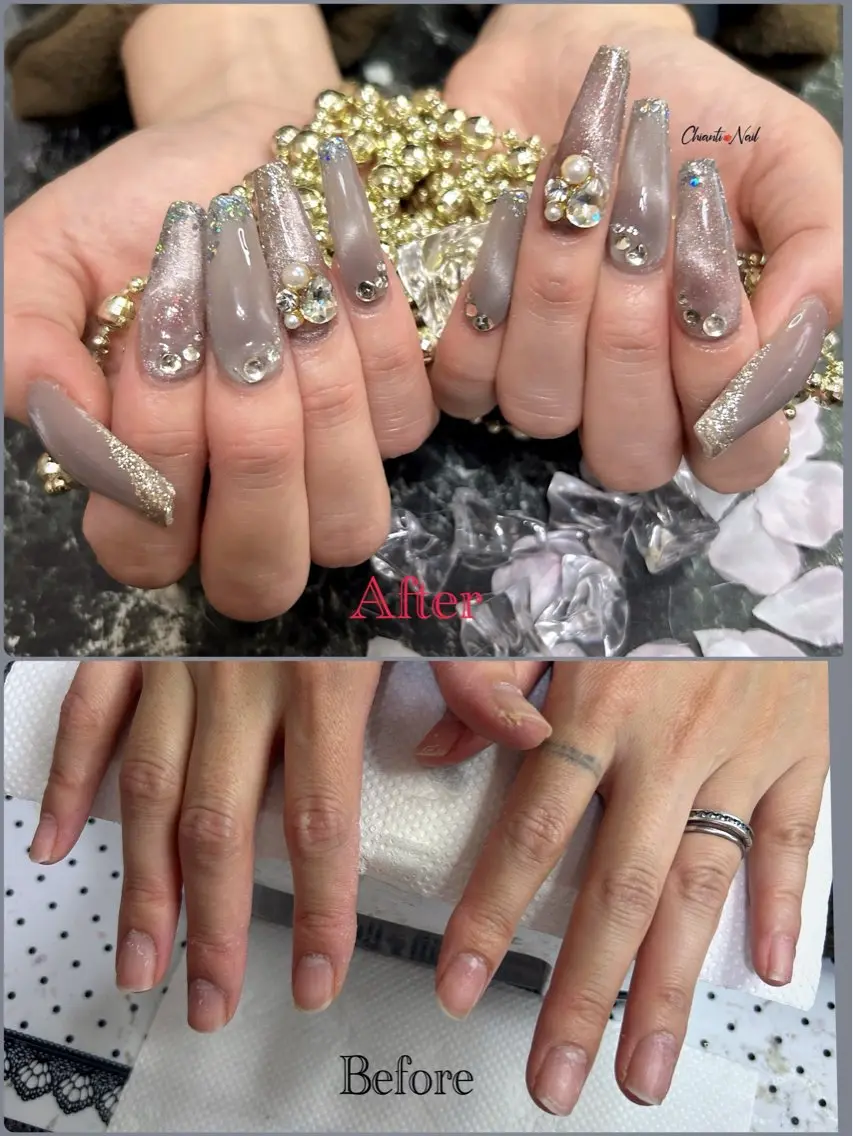 ネイル 長さ出し 持ち込み Chianti Nailのネイルデザイン