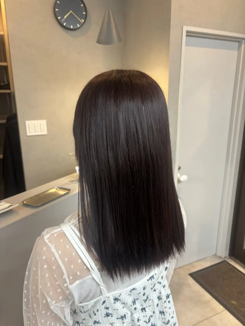セミロング カラー ヘアカラー トリートメント GiseL 美優のヘアスタイル