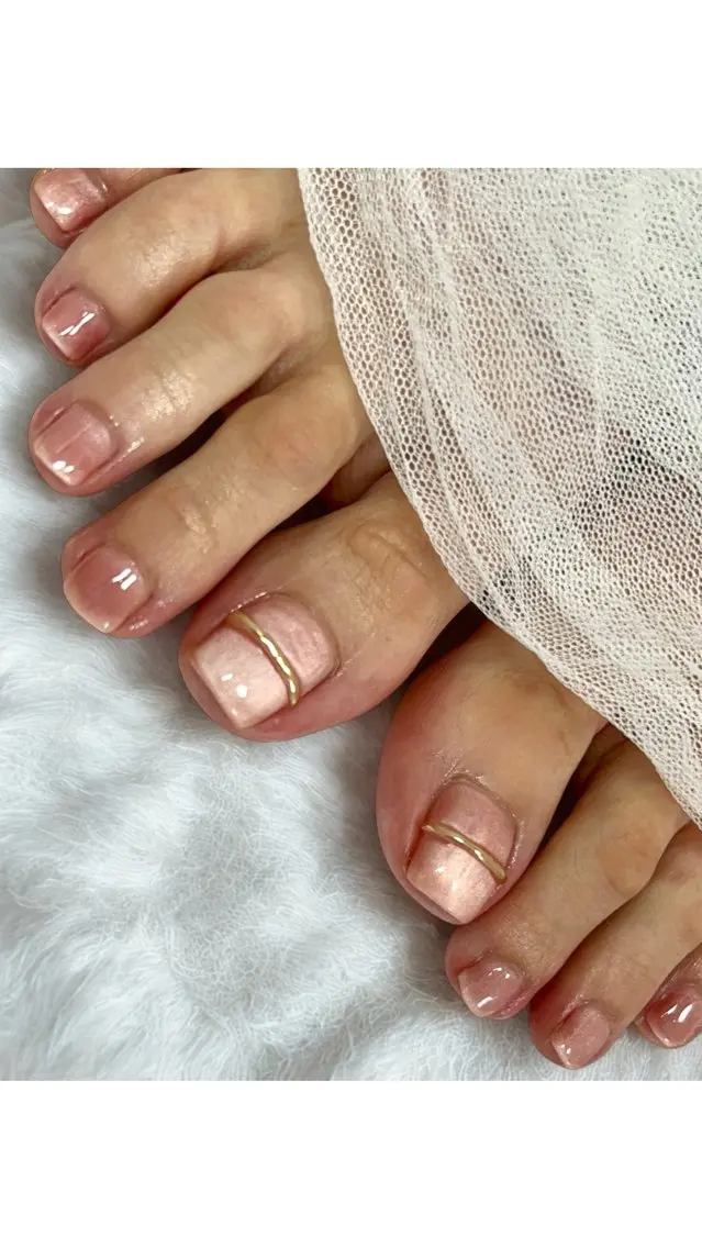 ネイル フットネイル ジェルネイル シンプルネイル Nail salon Loaのネイルデザイン