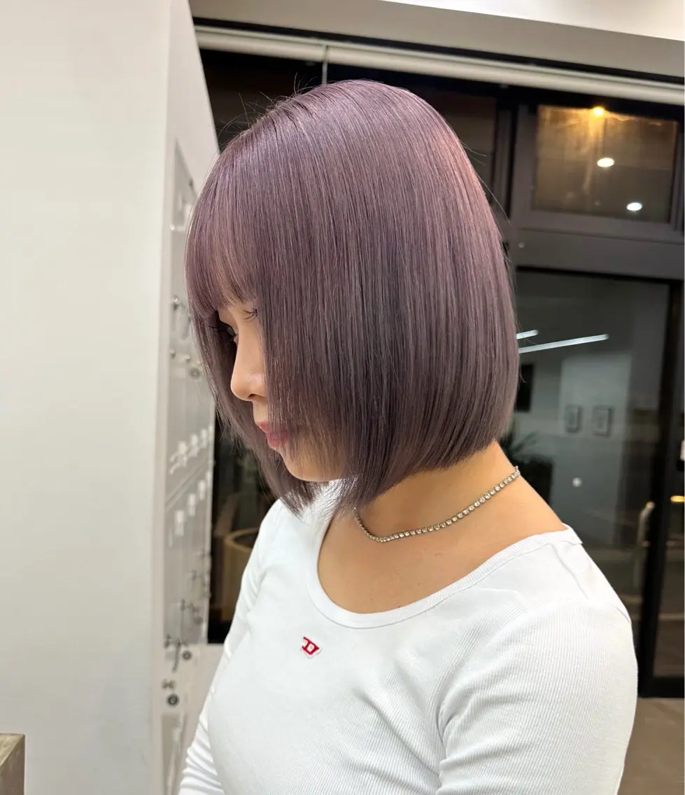 ショート カラー ブロンド YOSHINO AIKOのヘアスタイル