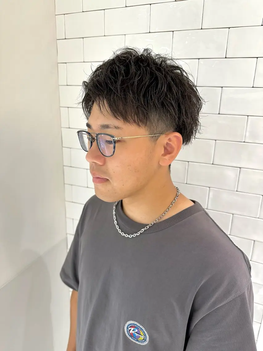ショート パーマ メンズ メンズパーマ ツイストスパイラルパーマ スパイラルパーマ カット パーマ SALOWIN大宮 /KYOHEI✂️のヘアスタイル