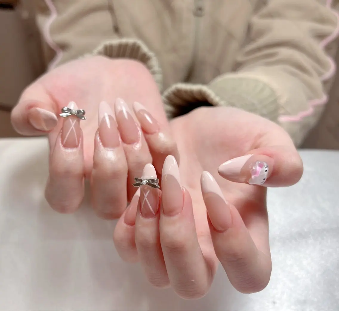 ネイル 長さ出し ジェルネイル 持ち込み ハンドネイル Bél Nail salonのネイルデザイン