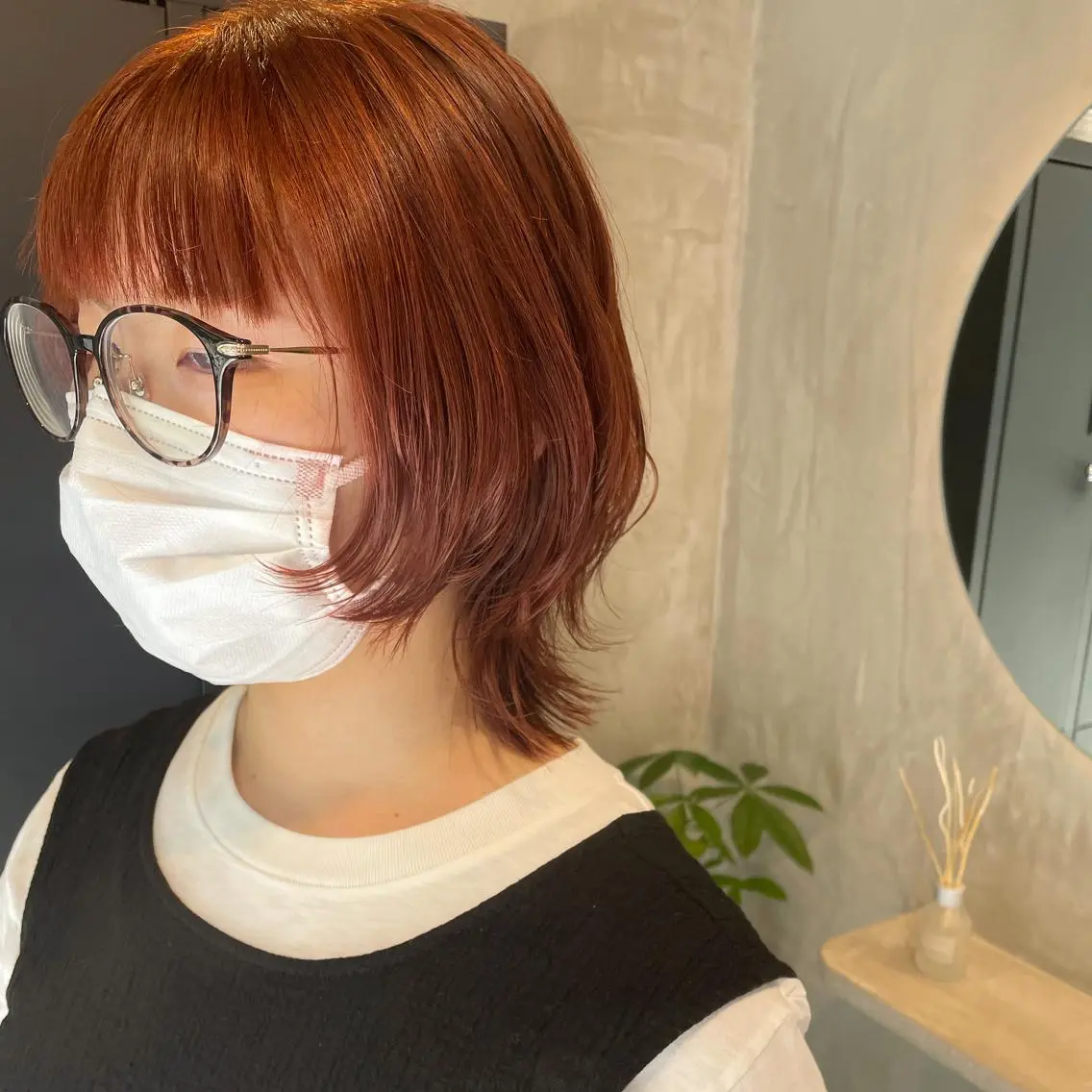 ミディアム カラー カット ヘアカラー トリートメント ヘアセット ヤマモト マイのヘアスタイル