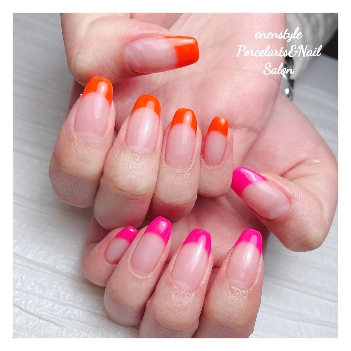 ミディアム ネイル 🐾enen style 🐾のネイルデザイン
