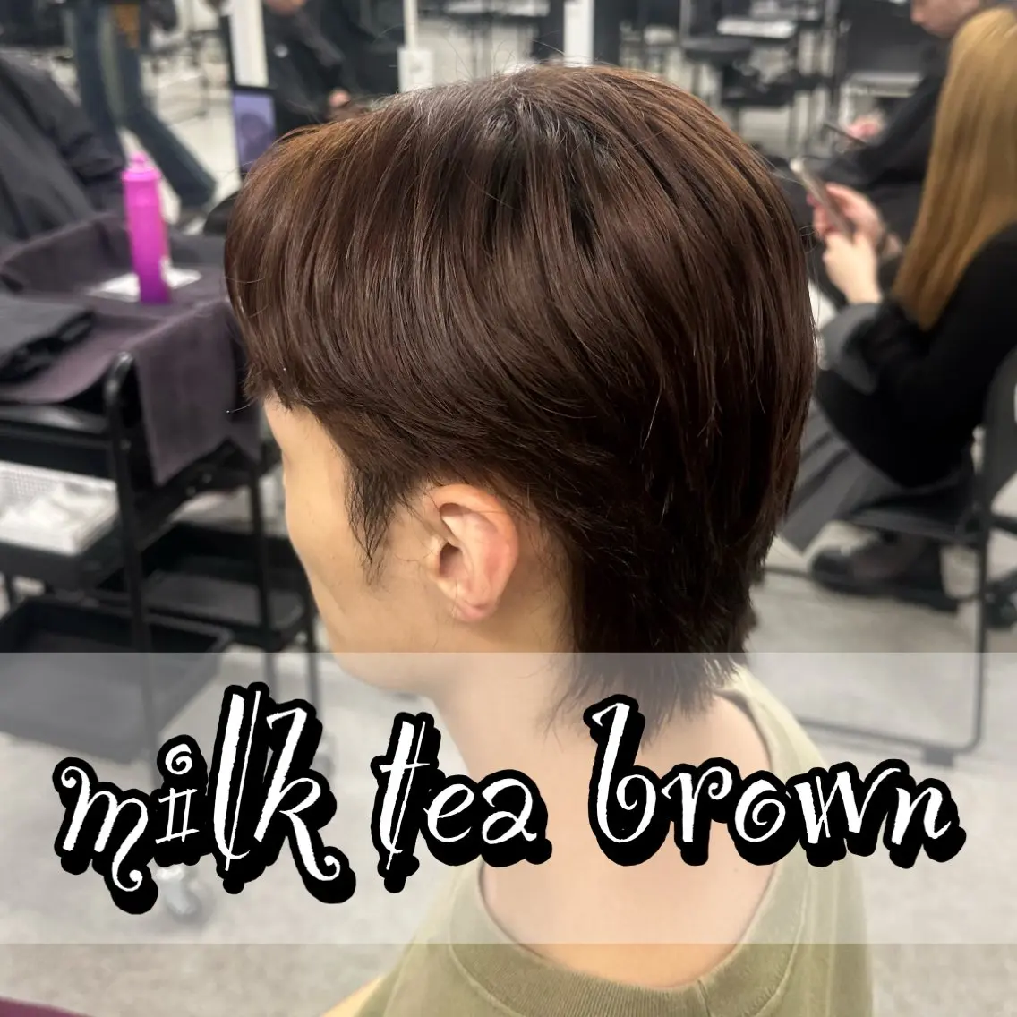 カラー メンズ ブラウンカラー カット ヘアカラー トリートメント メンズ特化🥀 ハイトーン🥀韓国系のヘアスタイル