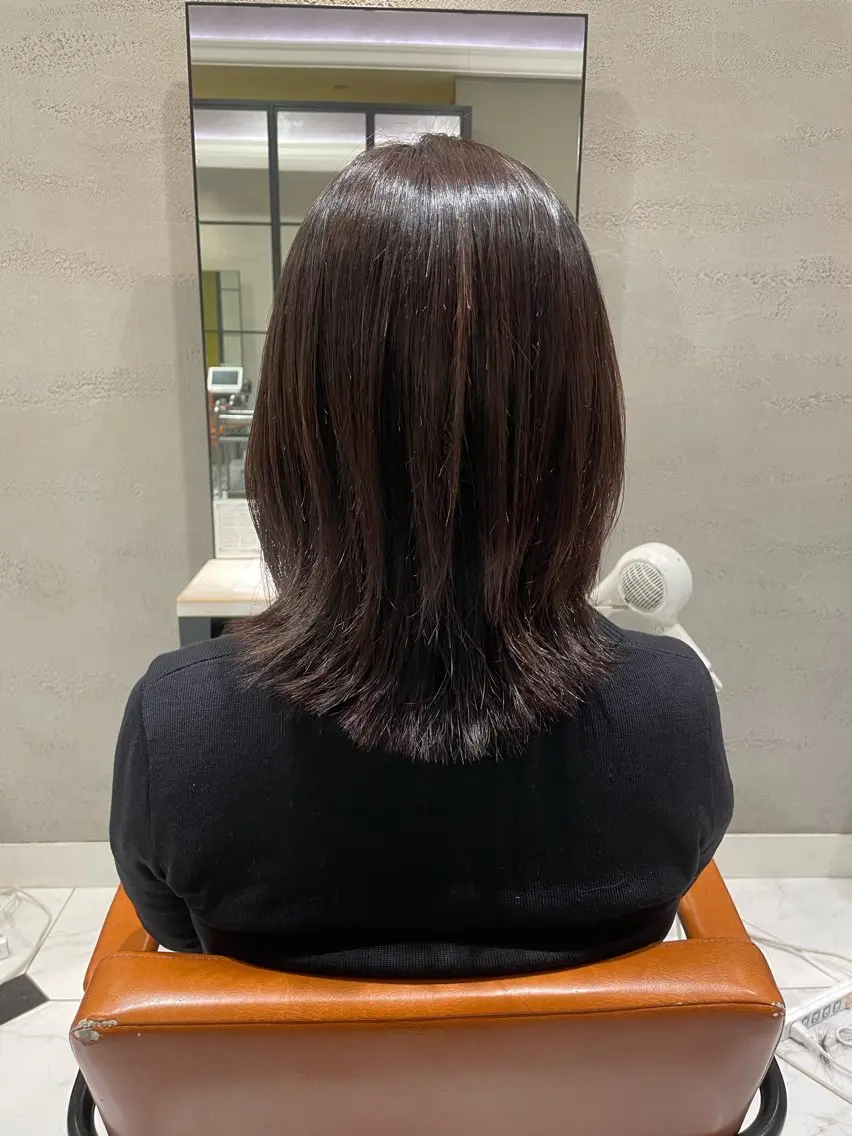 ミディアム 松田 響のヘアスタイル