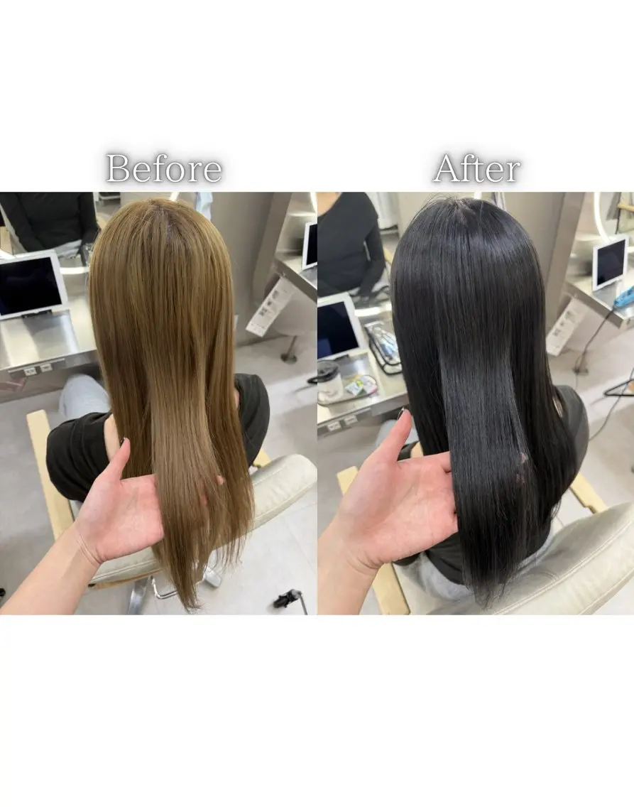 ロング ヘアカラー トリートメント レイヤー/縮毛矯正/ 艶カラー♡ゆうかのヘアスタイル