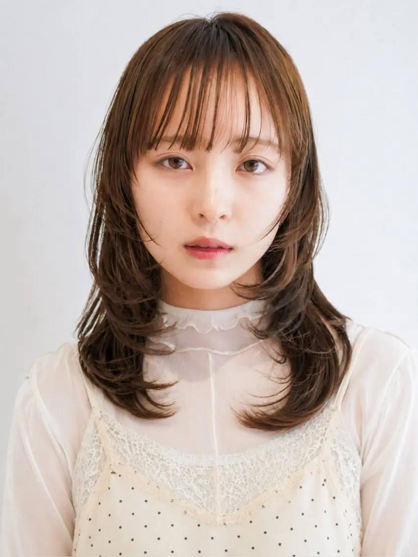ミディアム カット トリートメント ボブ/髪質改善 カラー/縮毛/高山のヘアスタイル