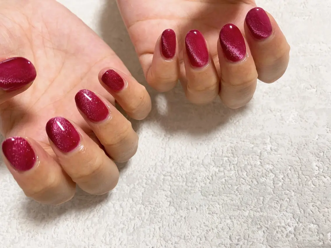 ネイル ジェルネイル キラキラネイル 韓国ネイル マグネットネイル メンズネイル kiki nail たまプラーザのネイルデザイン