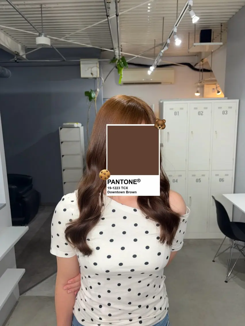 ブリーチ無しダブルカラー+カットの写真