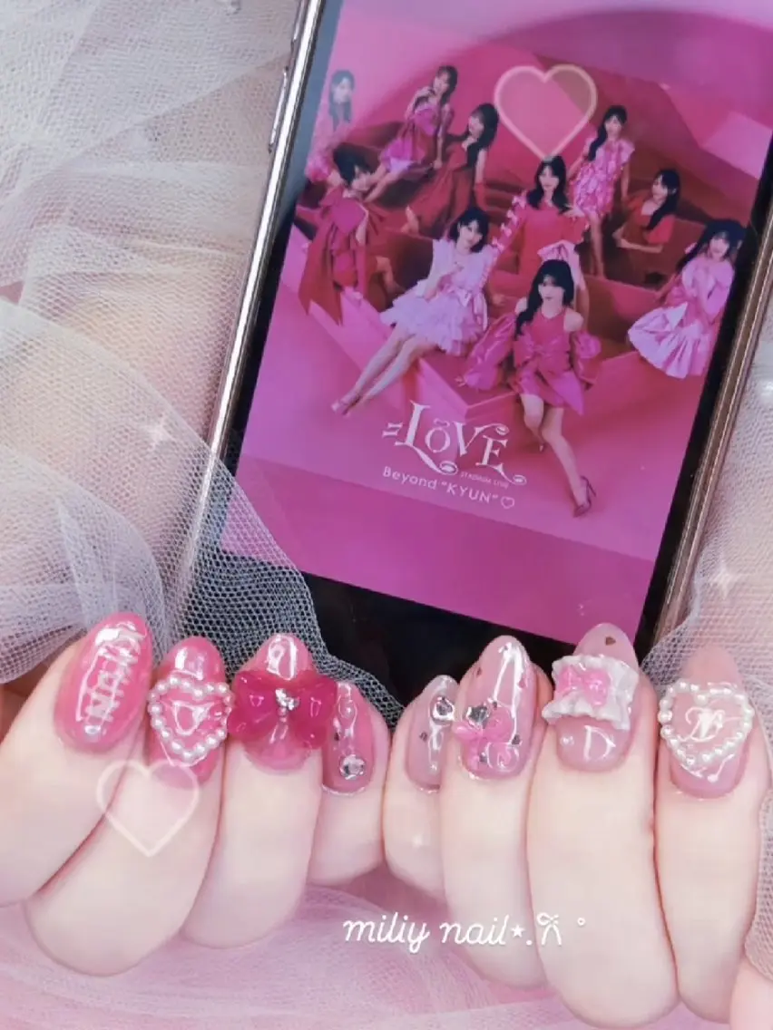 ネイル ピンク ハンドネイル miliy nail 🎀上尾のネイルデザイン