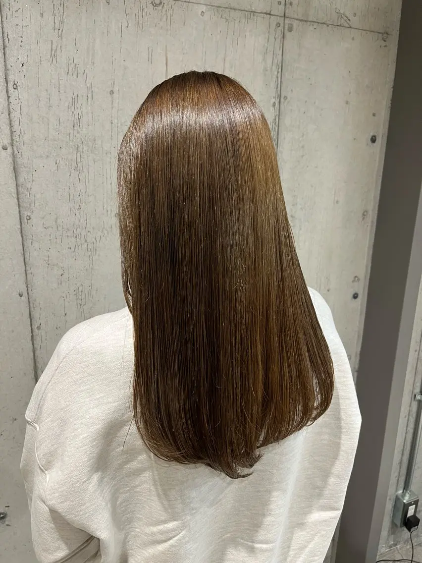 ロング カラー ヘアアレンジ カット ヘアカラー トリートメント 艶ボブ×透明感カラー 特化・リクト💥のヘアスタイル