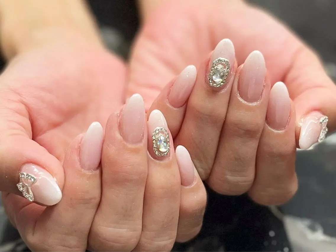 ネイル フットネイル グラデーション ニュアンスネイル シンプルネイル 春ネイル nail fufla ♡yamane♡のネイルデザイン
