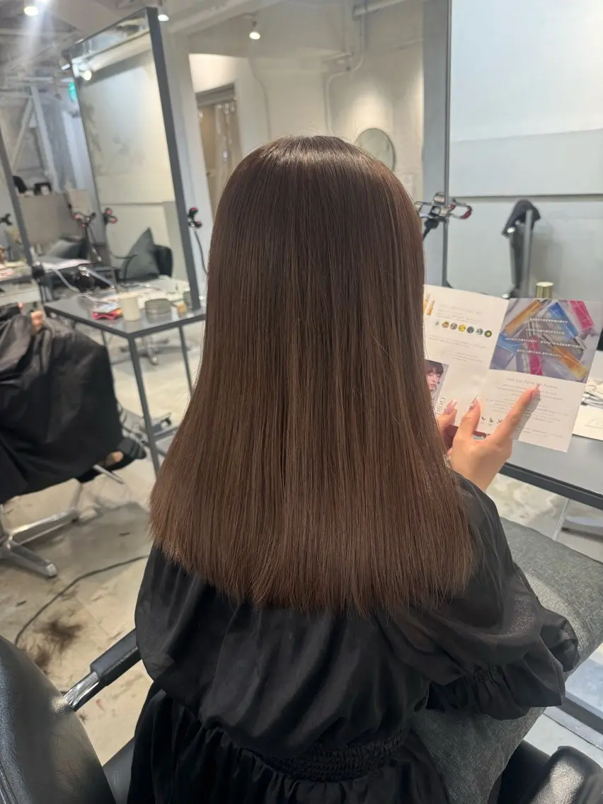 セミロング カット ヘアカラー トリートメント 新宿/顔周りカット +レイヤー＝しずく♩のヘアスタイル