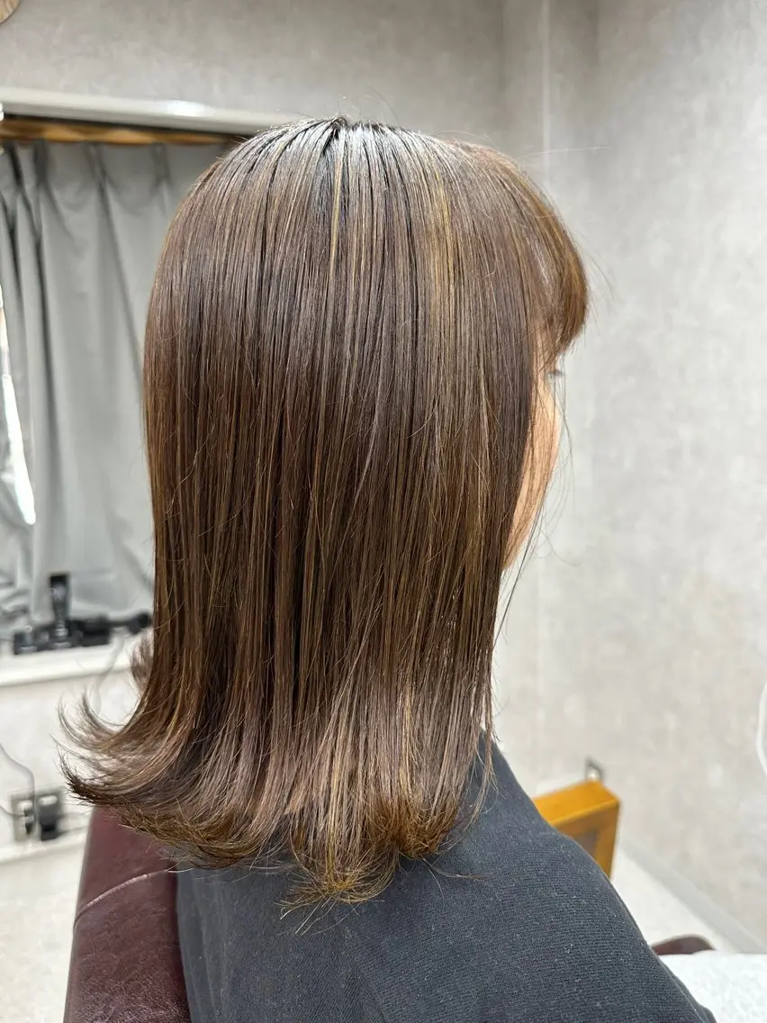 セミロング カラー 髪質改善 髪質改善サロン Lien深井店のヘアスタイル