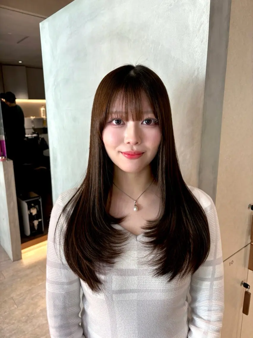 セミロング カラー ベージュカラー ブラウンカラー 透明感カラー マロンブラウン オリーブベージュ カット ヘアカラー トリートメント 顔周りカット/透明感 カラー/ゆう🤎のヘアスタイル