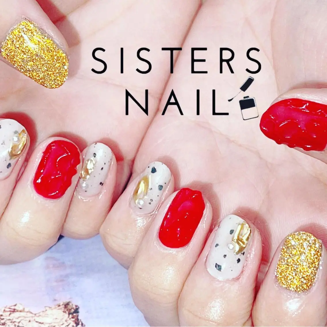 ネイル アートネイル フラッシュネイル ジェルネイル キラキラネイル ラメ(グリッター) sisters nail.fのネイルデザイン