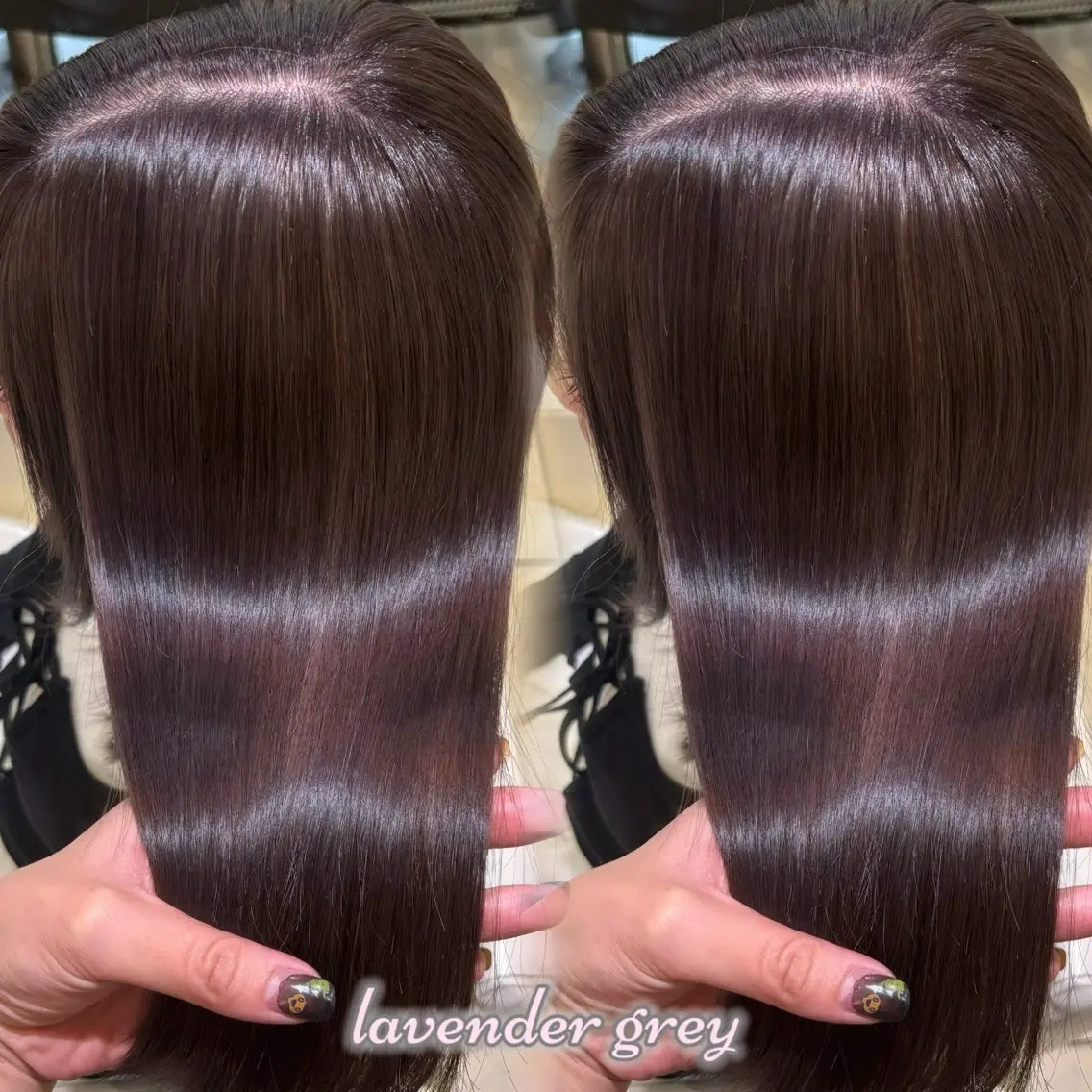 ロング カラー ブリーチ ケアブリーチ グレージュ ラベンダーカラー ラベンダーグレージュ ヘアカラー トリートメント 新宿/艶カラー 🎀韓国ヘアKANAのヘアスタイル
