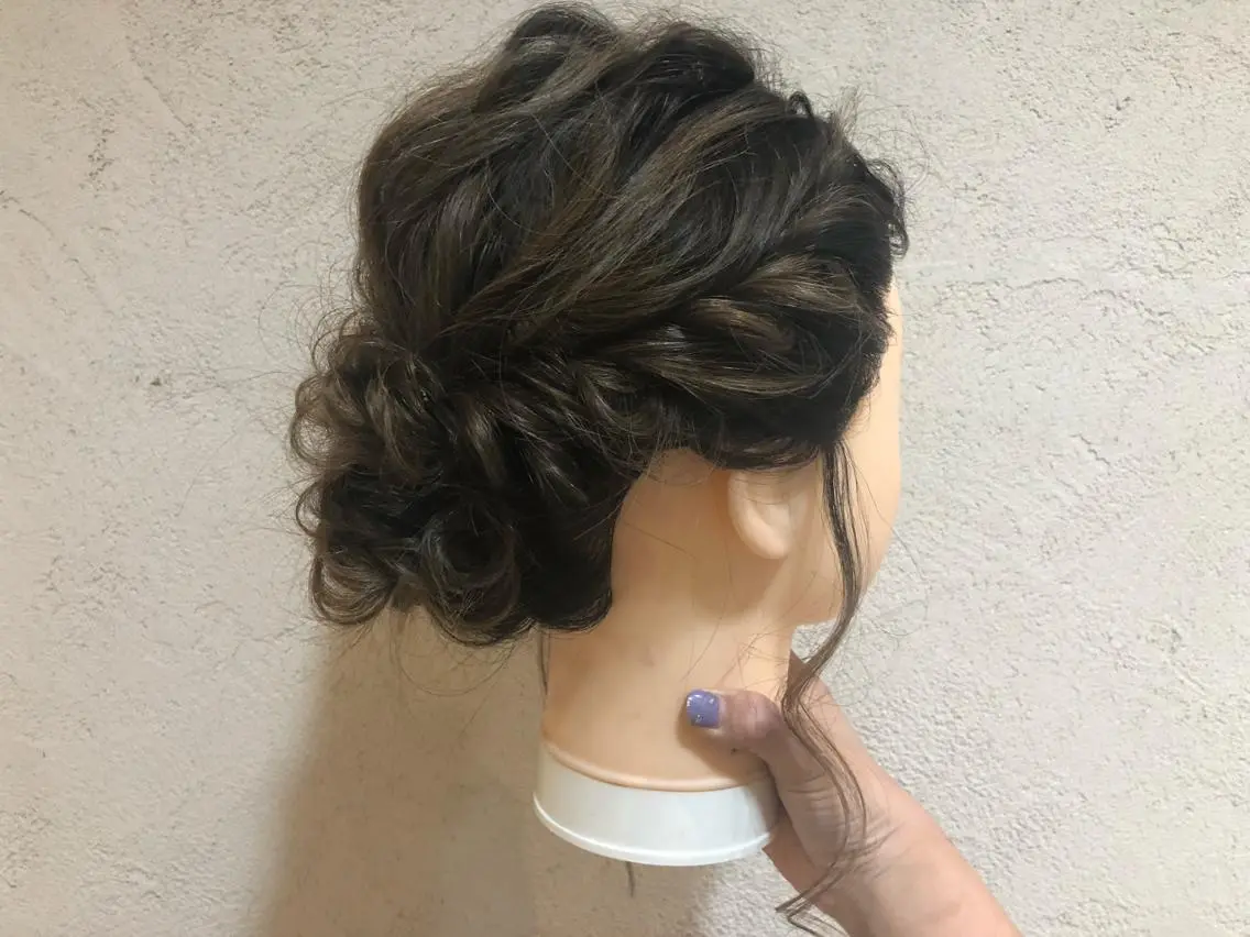 ミディアム カラー ヘアアレンジ まつパ/まつエク Ci belleのマツエク・マツパデザイン