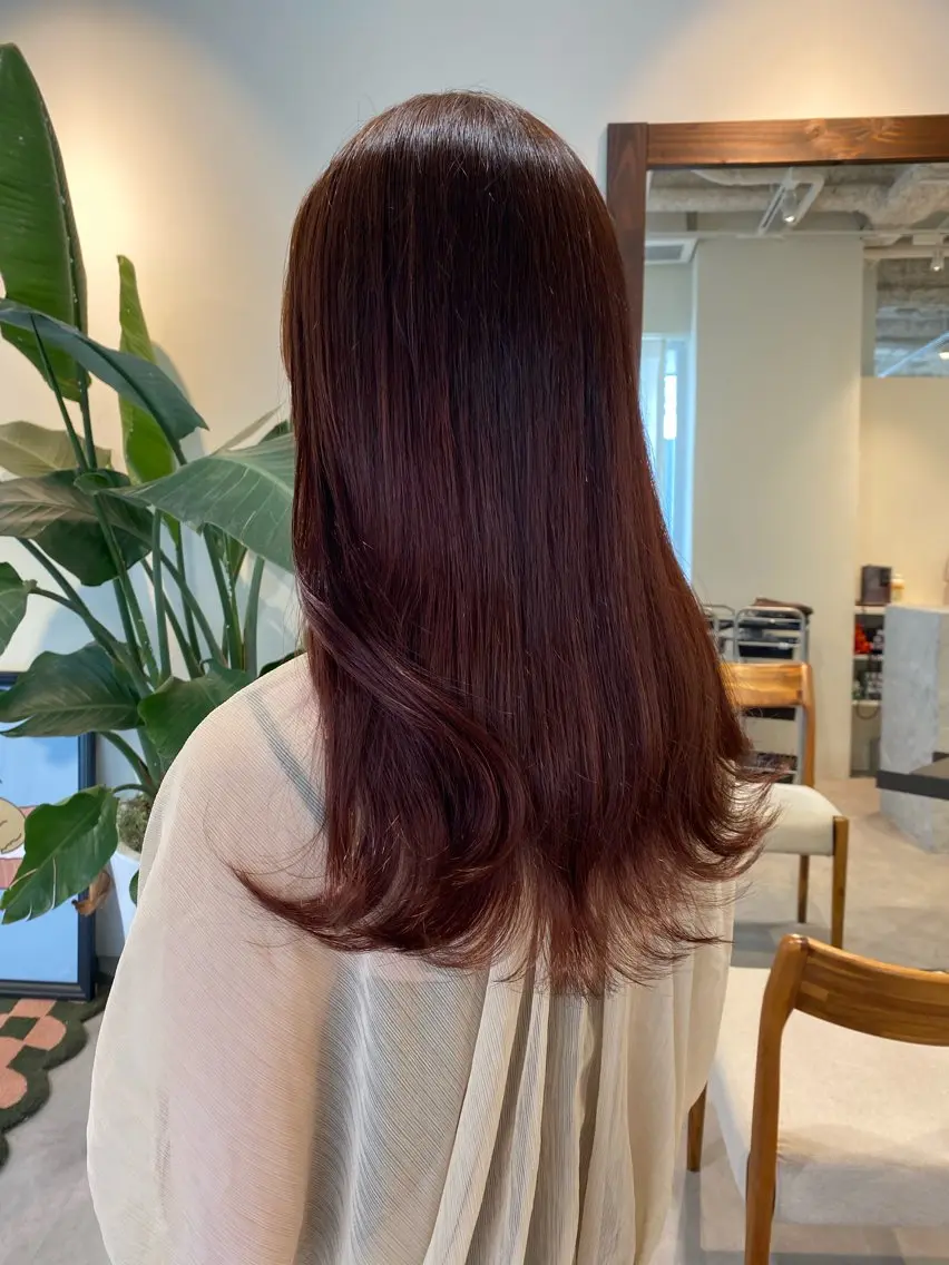 ロング カラー HANAME 原宿美容室のヘアスタイル