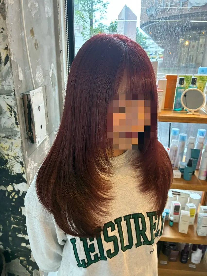ロング カラー カット ヘアカラー 向井 友菜のヘアスタイル