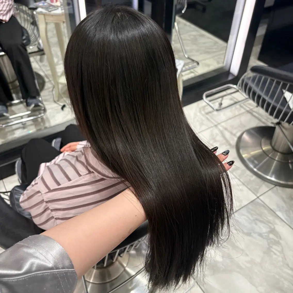 ロング パーマ ヘアアレンジ 縮毛矯正 髪質改善🌿‬ストレ ート/リナ🎀のヘアスタイル