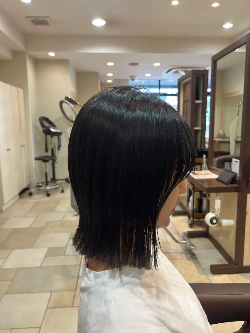 ミディアム ボブ ヘアカラー 大人透明感艶カラー 寺田稜のヘアスタイル