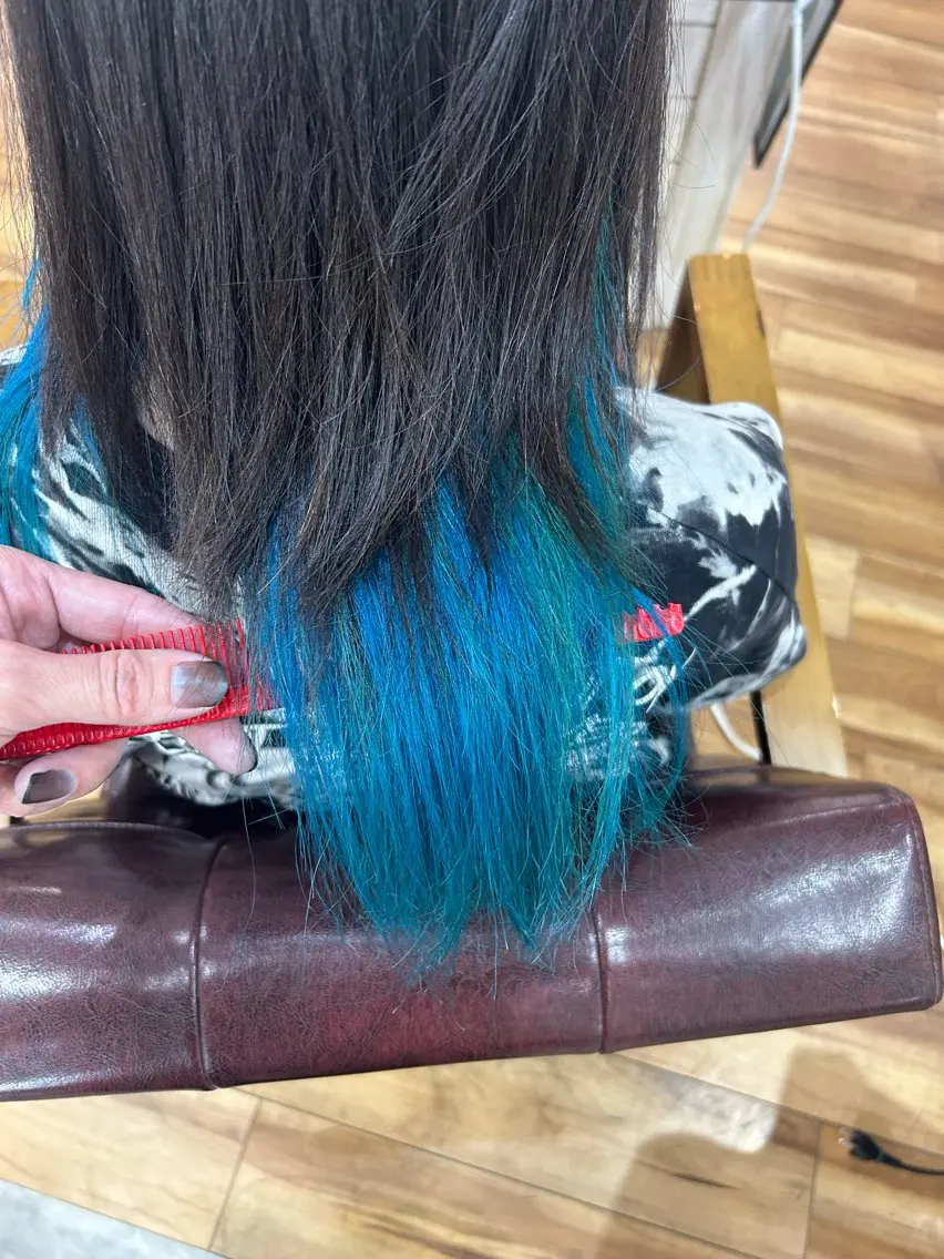 ミディアム カラー ブルーカラー カット ヘアカラー メンズパーマ 髪質改善☆有馬のヘアスタイル
