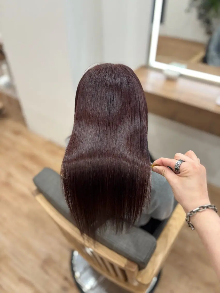 セミロング カット ヘアカラー トリートメント little 小濱彰太のヘアスタイル
