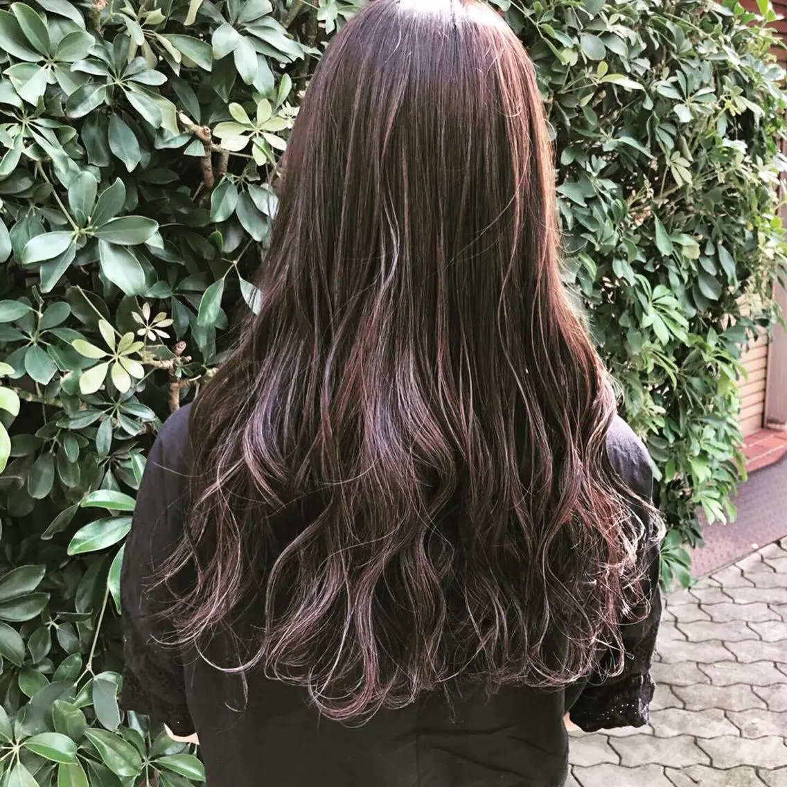 セミロング カット ヘアカラー トリートメント 日野 和也のヘアスタイル