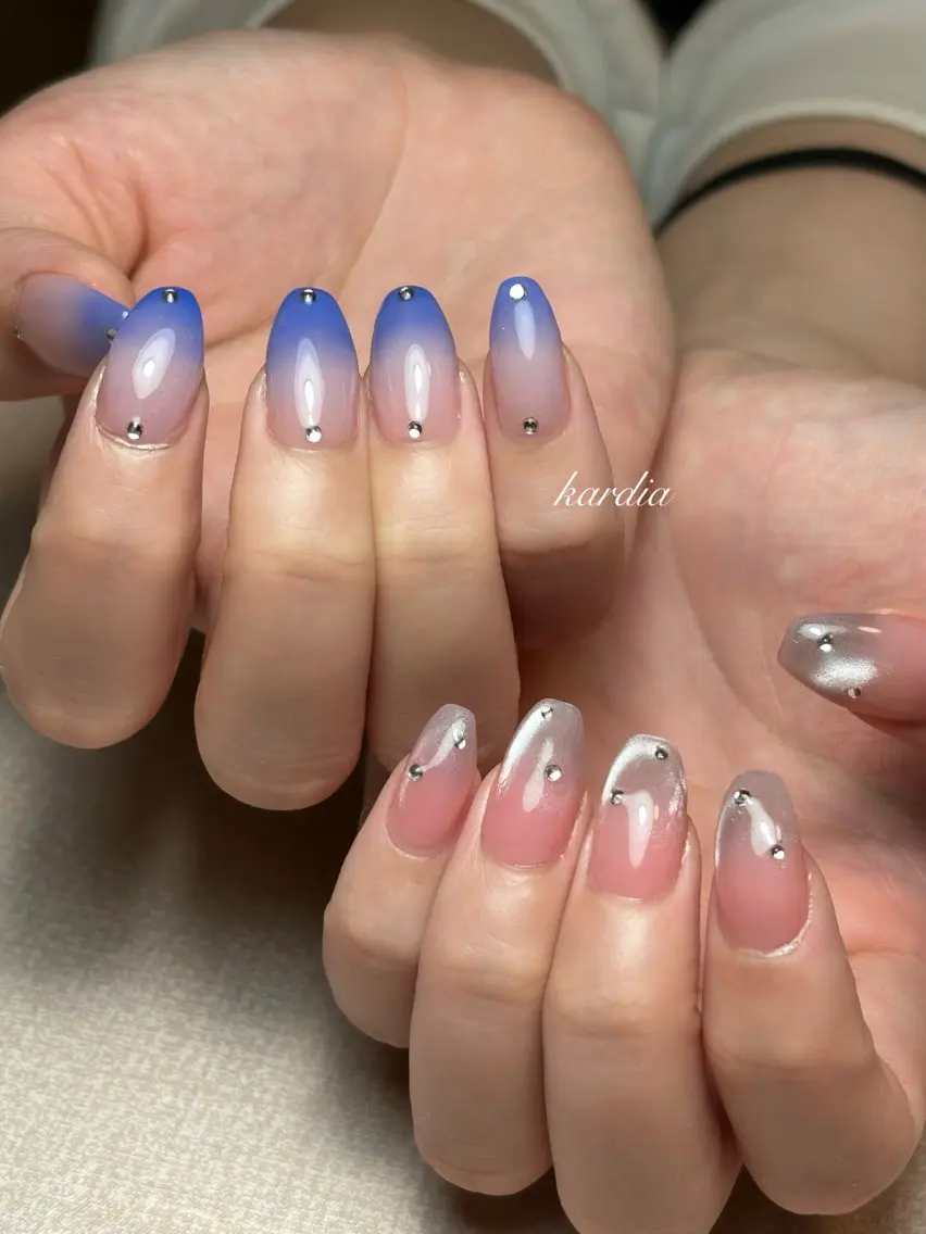 ネイル ハンドネイル καρδιά -ｶﾙﾃﾞｨｱ-のネイルデザイン