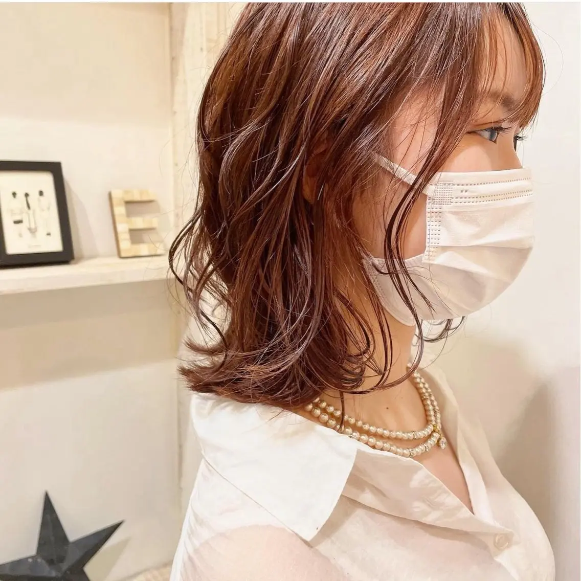 ミディアム カラー パーマ ヘアアレンジ ブリーチ ブラウンカラー ダブルカラー ブリーチなしカラー オレンジ カット ヘアカラー トリートメント 髪質改善ストレート✨ パーマヘア✨YUKIのヘアスタイル