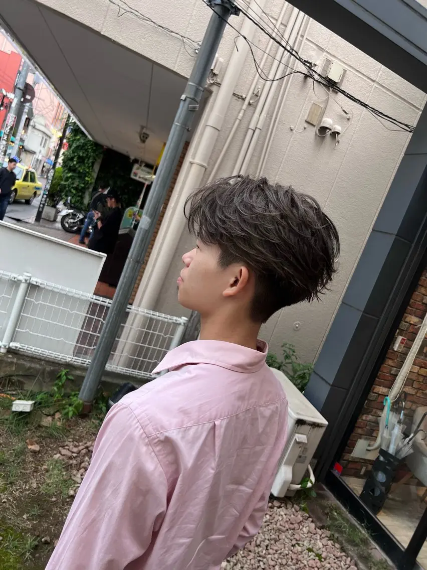 カラー メンズ 透明感カラー グレージュ オレンジ カット ヘアカラー きづな/郡山駅前/ 美髪矯正/男女歓迎◎のヘアスタイル