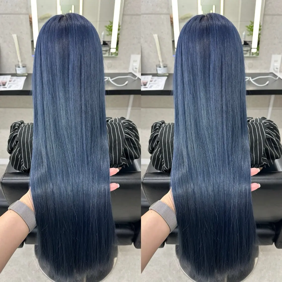 ロング カラー ブルーカラー カット ヘアカラー トリートメント PSY【サイ】池袋 KYOKAのヘアスタイル