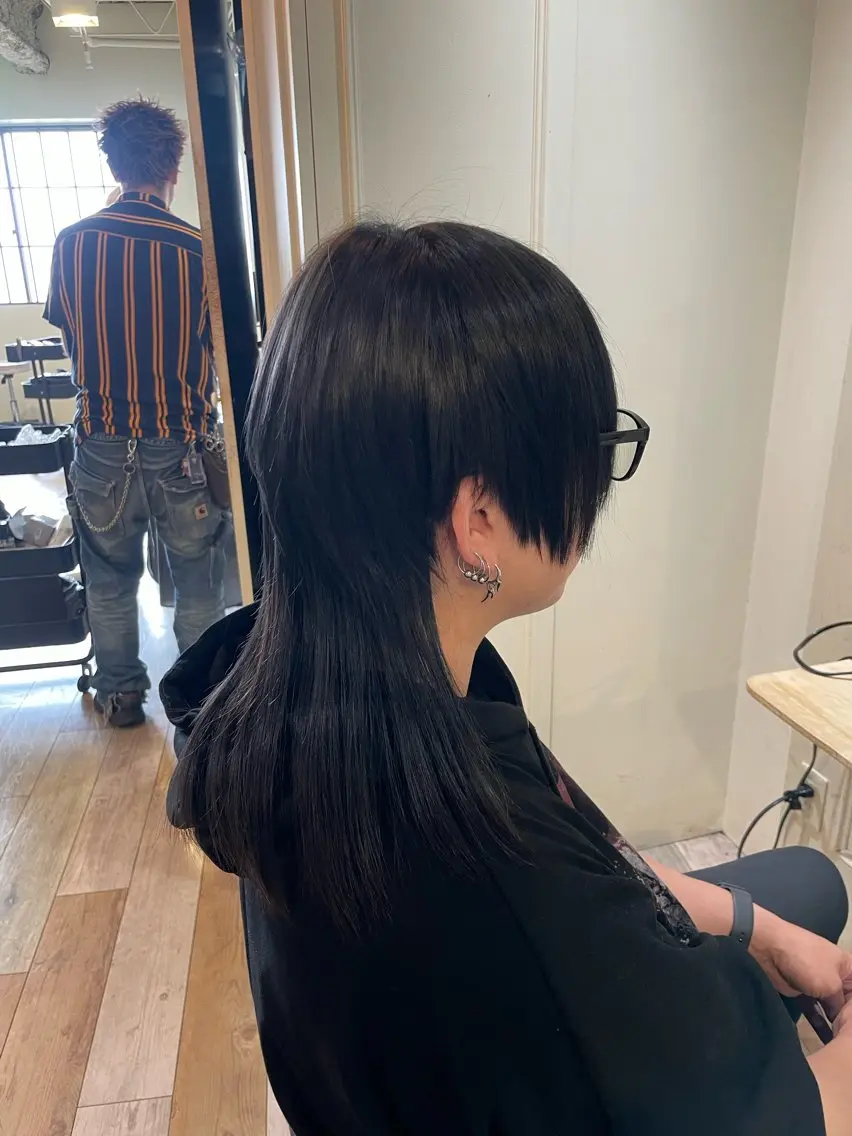 セミロング メンズ メンズウルフカット ウルフカット 盛れるレイヤー× ウルフMari🪽のヘアスタイル
