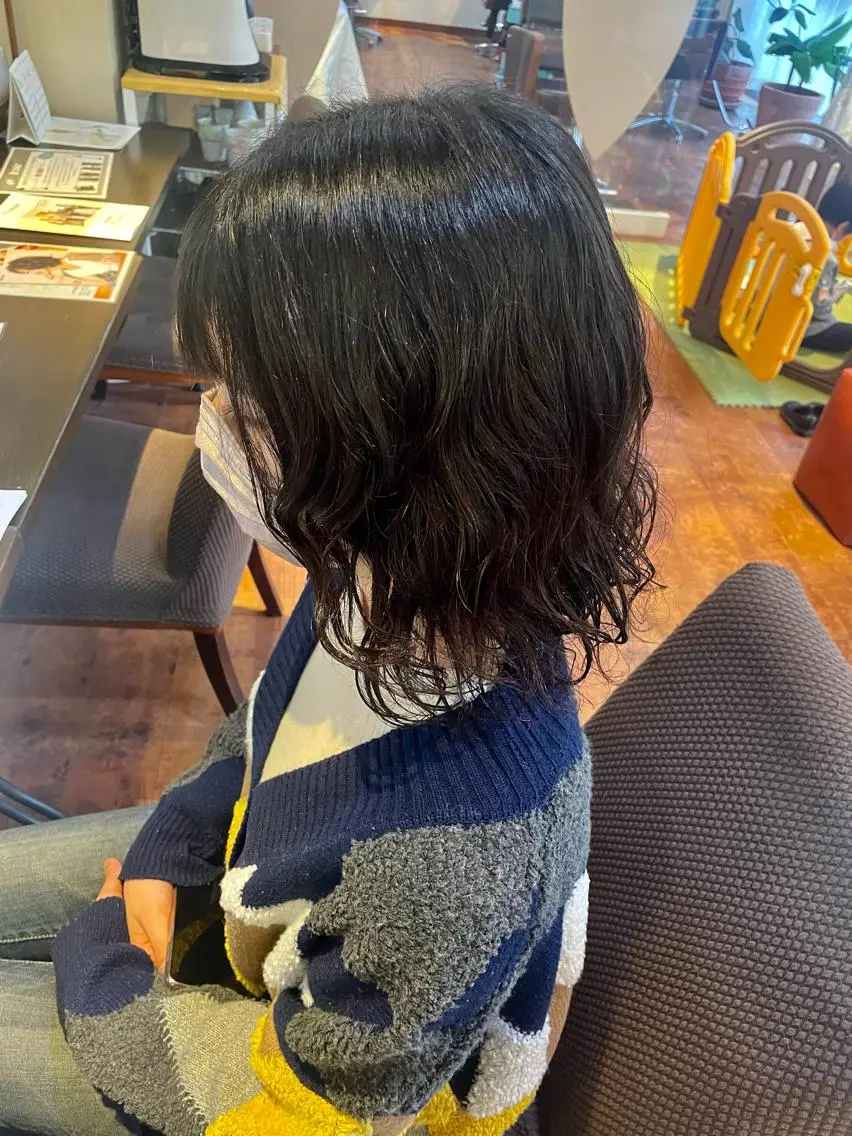 🐣カット+ パーマ+ダメージ除去&トリートメント+ヘッドスパ10分🐣（メンズ可）の写真