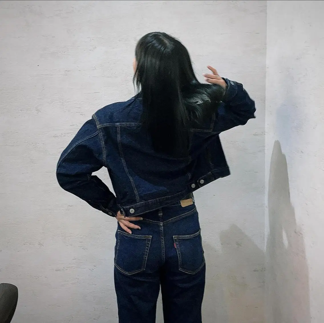 ロング カラー 黒髪 阿部 大陽のヘアスタイル
