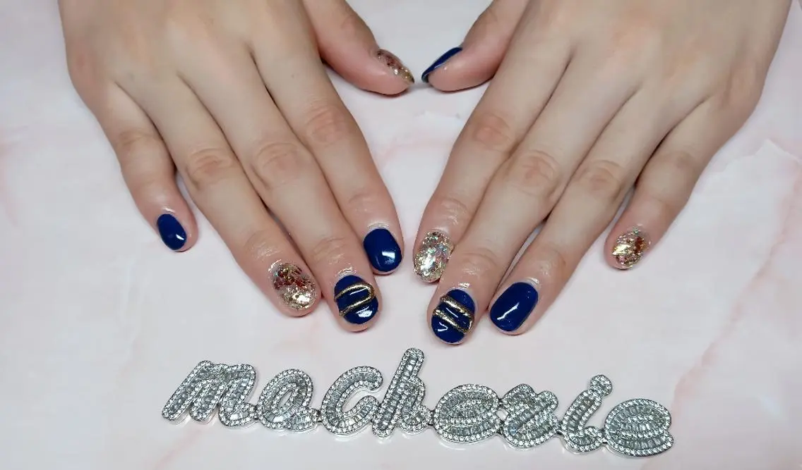ネイル ネイビー ハンドネイル Nail Salon macherieのネイルデザイン