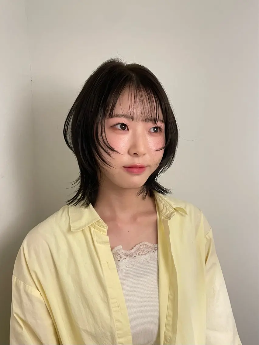 ショート カラー アッシュ アッシュブラウン ブラウンカラー ハッシュカット ショートヘア カット ヘアカラー yu-kaハッシュ カット/韓国レイヤーのヘアスタイル