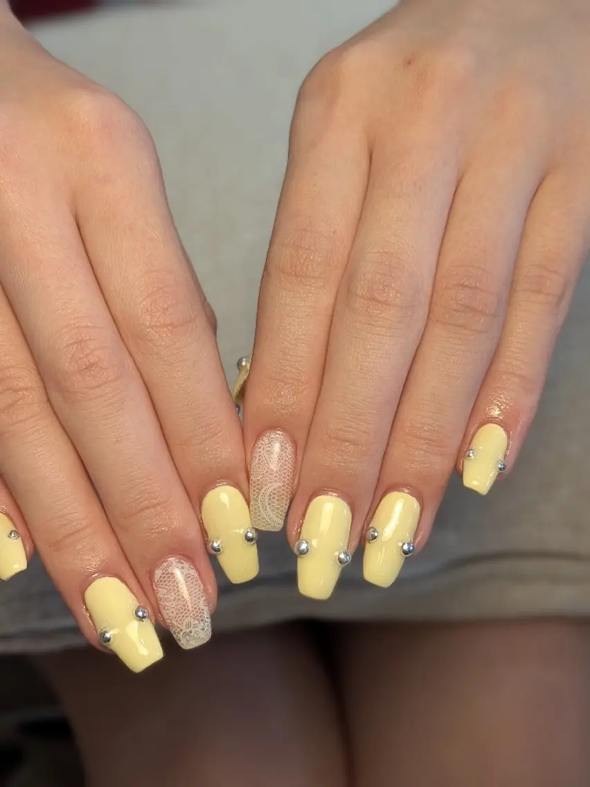 ネイル レース 黄色 8andyu nail♡のネイルデザイン