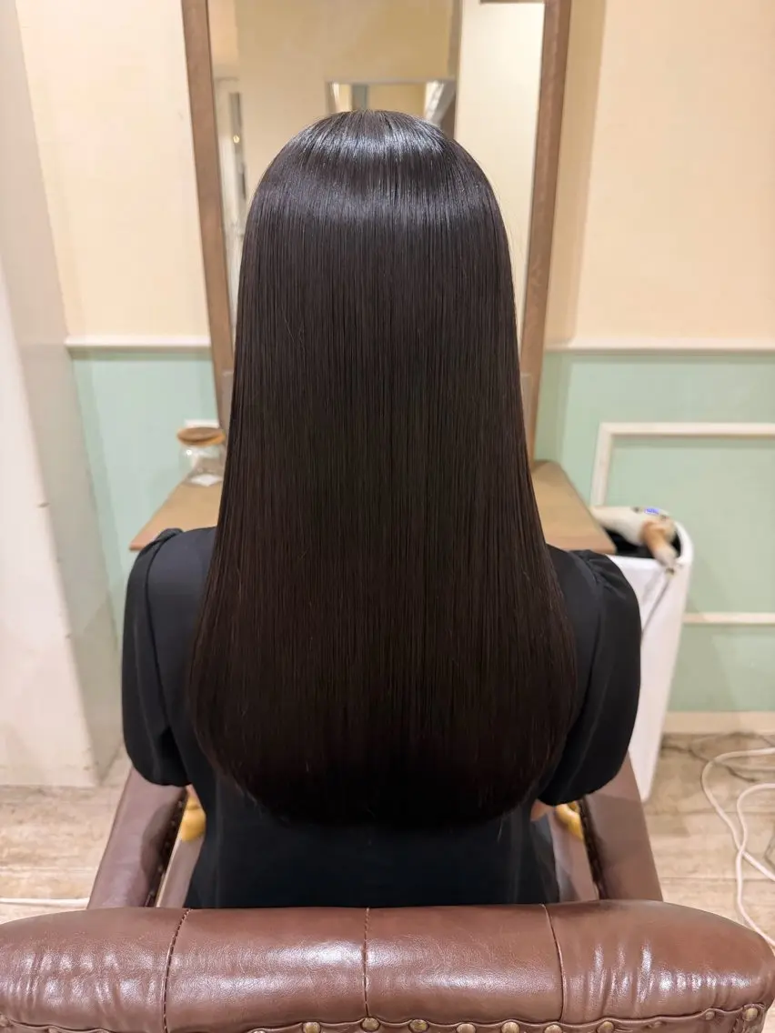 ロング カラー 髪質改善 ロング カット ヘアカラー 縮毛矯正 トリートメント 新越谷noble店長 松本拓也▶◀*.のヘアスタイル