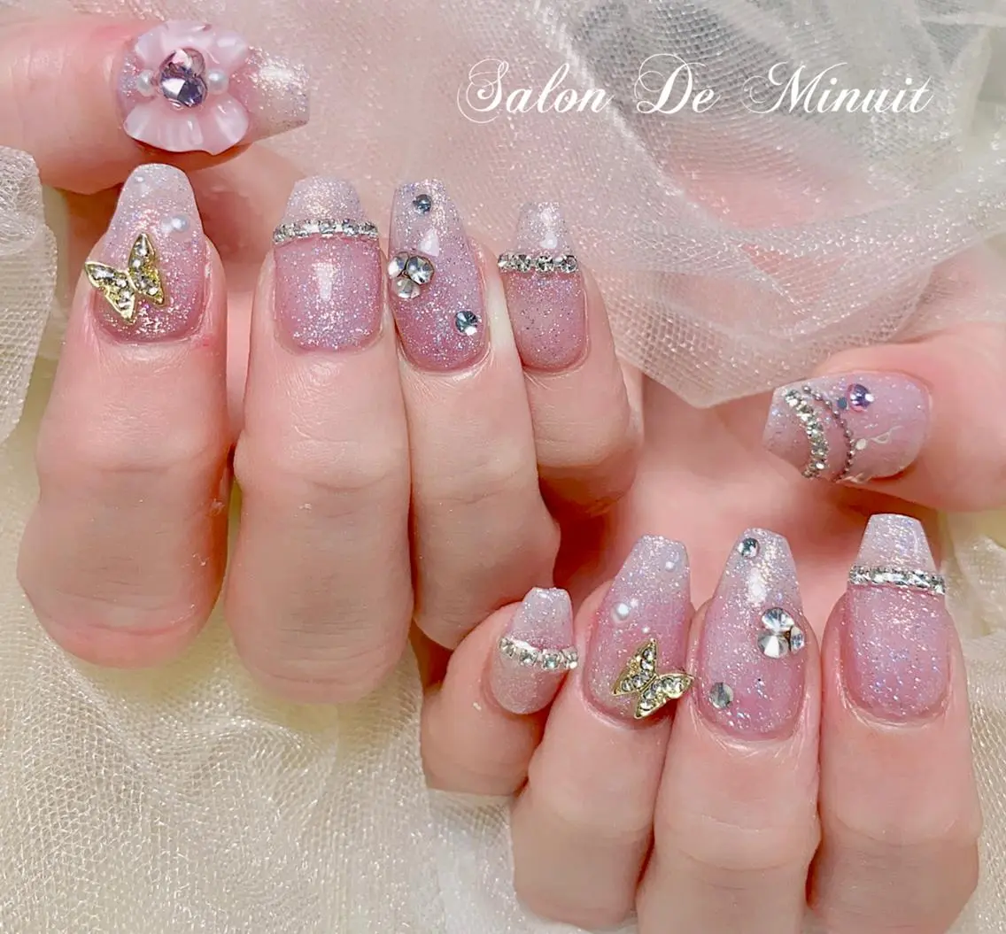 🎀画像持込OK【Hand】持ち込みデザイン120分やり放題8980 (時間内でデザイン、大きいパーツ8本程度)🎀の写真
