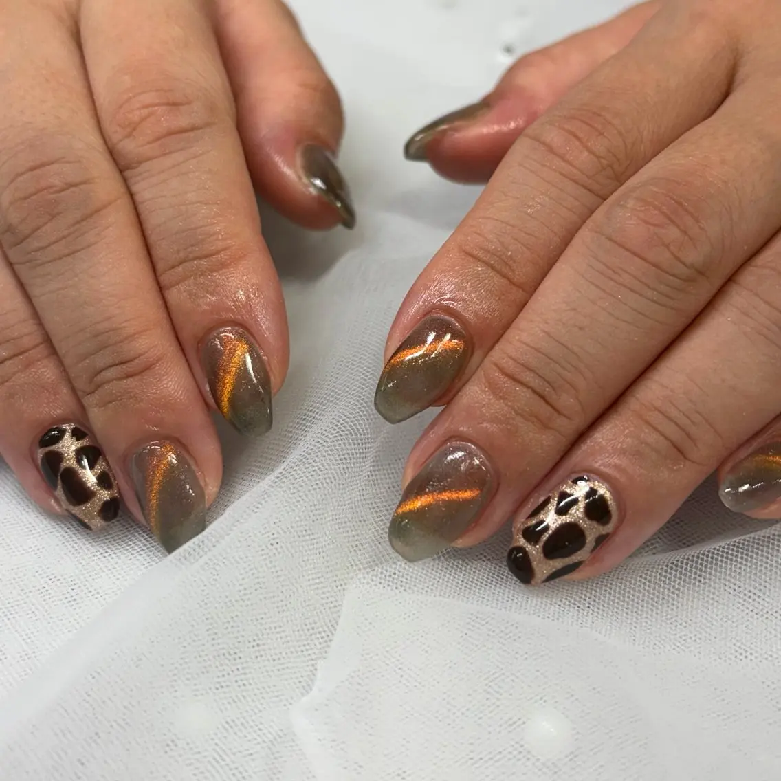 ネイル オレンジ ハンドネイル Crea IBUKIのネイルデザイン